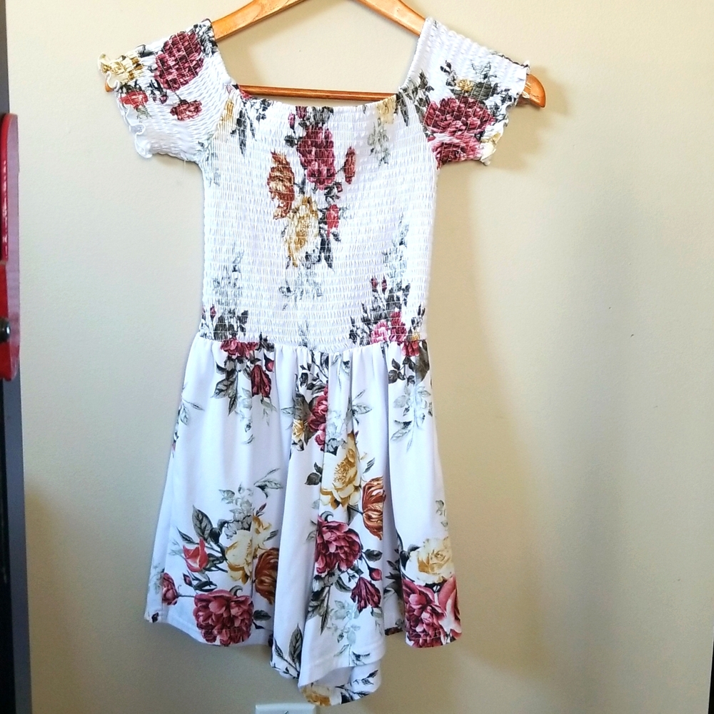 Floral Romper Shorts Form-fitting